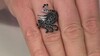 Zilveren ring met zwarte spinelstenen