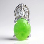 Ciondolo in argento con Crisoprasio Imperiale