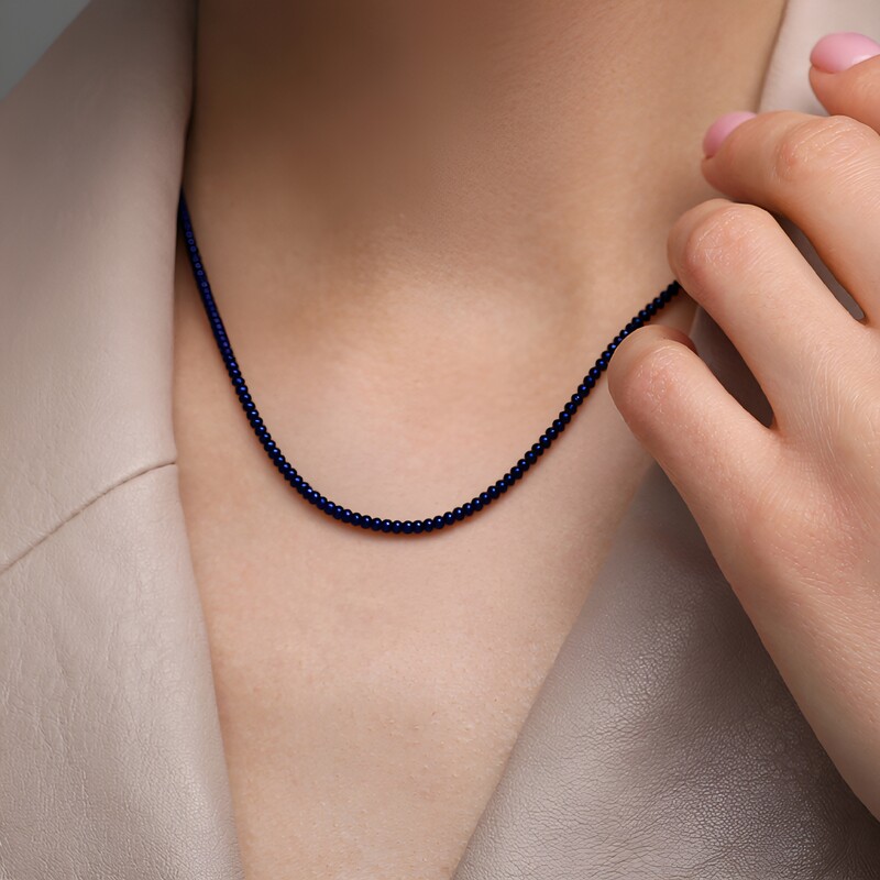 Collana in argento con Zaffiro Blu