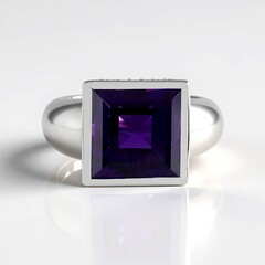 Anello in argento con Ametista Zambiana (de Melo Essence)