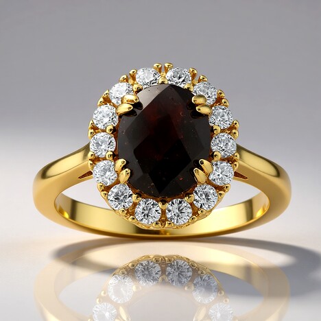Bague en argent et Grenat