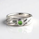 Anello in argento con Tsavorite della Tanzania (de Melo Essence)