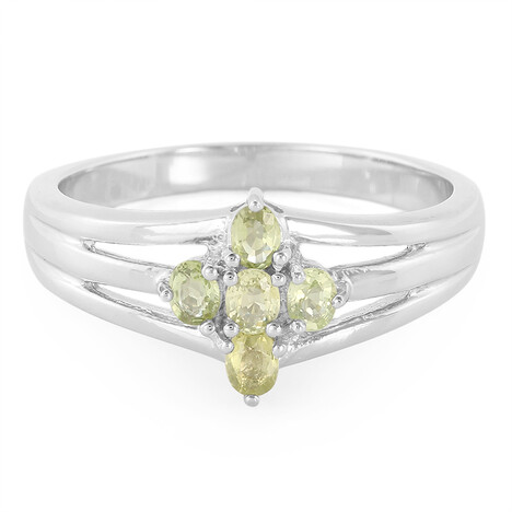 Cuprian Tourmaline Silver Ring