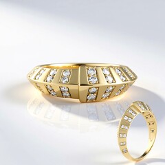 Anello in oro con Diamante IF (G) (de Melo Gold)