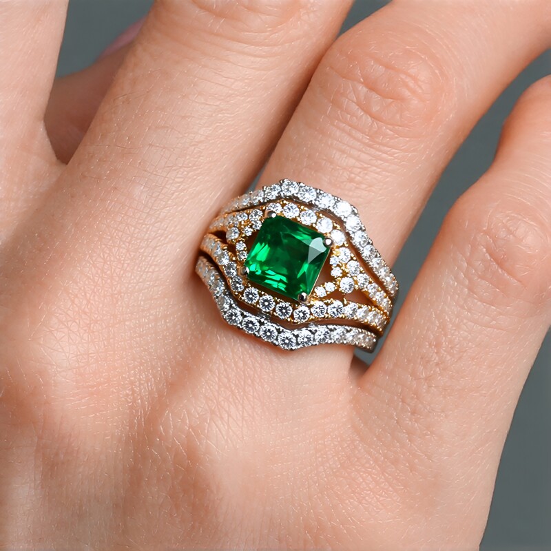 Anello in oro con Smeraldo Zambia AAA (CIRARI)