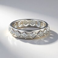 Zilveren ring met zirkonen