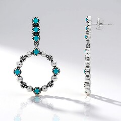 Orecchini in argento con Turchese (Desert Chic)