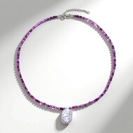 Collier en argent et Perle blanche de culture d'eau douce (MONOSONO COLLECTION)