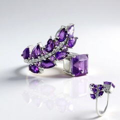 Anello in argento con Ametista Zambiana (de Melo Essence)