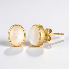 Orecchini in argento con Labradorite Bianca