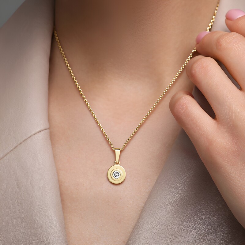 Zilveren halsketting met een I2 Bruine Diamant