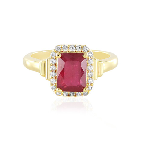 Anillo en plata con Rubí de Madagascar