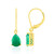 Grüner Achat-Silberohrringe