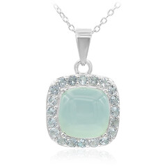 Collar en plata con Calcedonia Laguna