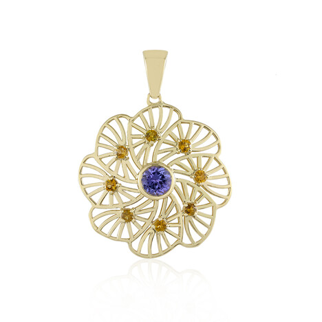 AAA-Tansanit-Goldanhänger (Ornaments by de Melo)