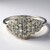Anello placcato in platino con Diamante Cioccolato