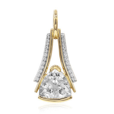 Ciondolo in oro con Quarzo Herkimer (Amanda Adkins)