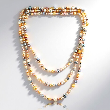 Collana in argento con Perla d'Acqua Dolce Bianca (TPC)