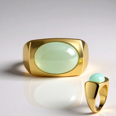 Zilveren ring met een Aqua Chalcedoon