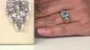 Zilveren ring met een hemel-blauwe topaas (Ornaments by de Melo)