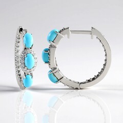 Orecchini in argento con Turchese Sleeping Beauty (Faszination Türkis)