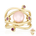 Pink Freshwater Pearl Silver Ring (TPC)