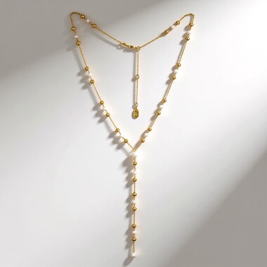 Collar en plata con Perla blanca Freshwater (Adela Silber)