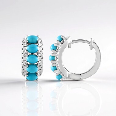 Orecchini in argento con Turchese Sleeping Beauty