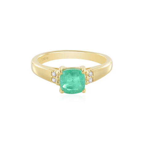 Anillo en plata con Esmeralda de Rusia