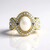 Anello in argento con Perla Mabe Bianca (Gems en Vogue)