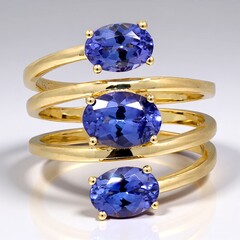 Anello in oro con Tanzanite AAA (CIRARI)
