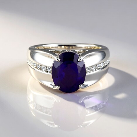 Anello in argento con Ametista Siberiana (de Melo Essence)
