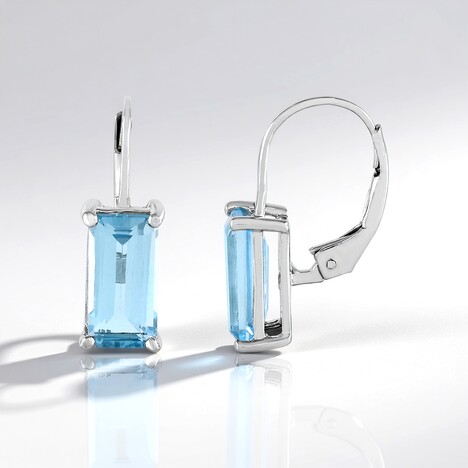 Orecchini in argento con Topazio Blu Cielo