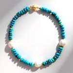 Collana in argento con Perla d'Acqua Dolce Bianca
