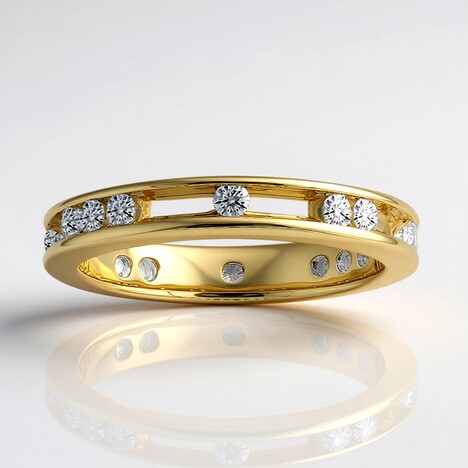 Anello in oro con Diamante SI1 (G) (Annette)