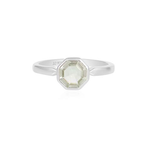 Green Amethyst Silver Ring