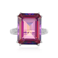 Zilveren ring met een Paarse Mystieke Topaas