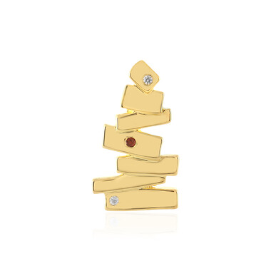 Ciondolo in argento con Zircone Champagne (MONOSONO COLLECTION)