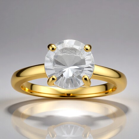 Anello in argento con Topazio Bianco