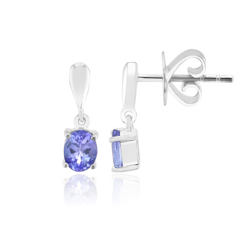 Tansanit-Silberohrringe (Pallanova)