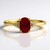 Anello in oro con Rubino Mozambico AAA (CIRARI)