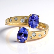 AAA-Tansanit-Goldring (CIRARI)