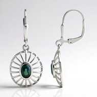 Orecchini in argento con Zaffiro Petrolio