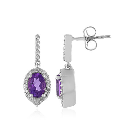 Pendientes en plata con Amatista de Marruecos