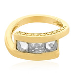 Weißer Quarz-Silberring (TPC)