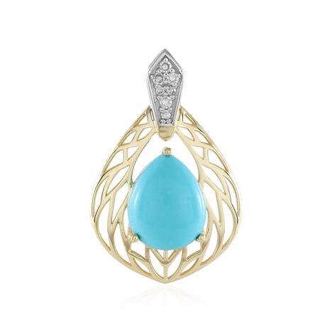 Pendentif en or et Turquoise Sleeping Beauty (Ornaments by de Melo)