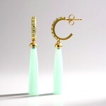 Orecchini in argento con Calcedonio Verde (KM by Juwelo)