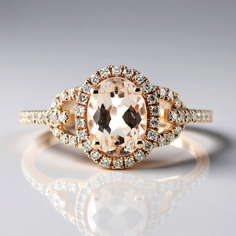 Anello in oro con Morganite AAA (CIRARI)