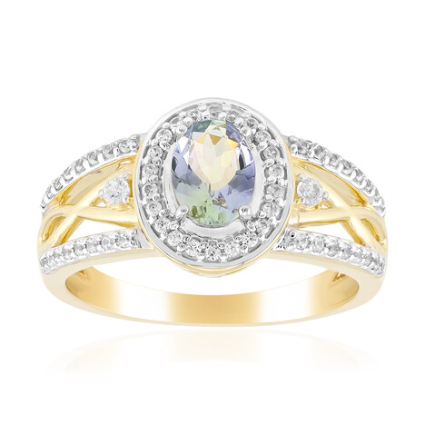 Bague en or et Tanzanite non chauffée