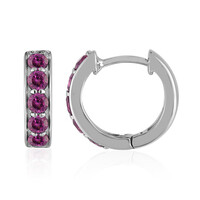 Rhodolite Silver Earrings